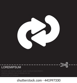 Web line icon. Circular arrows