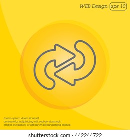 Web line icon. Circular arrows