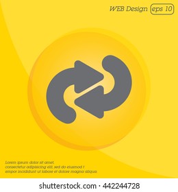 Web line icon. Circular arrows