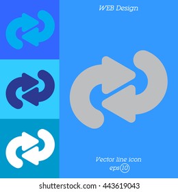 Web line icon. Circular arrows
