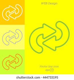 Web line icon. Circular arrows