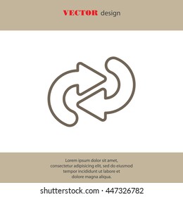 Web line icon. Circular arrows