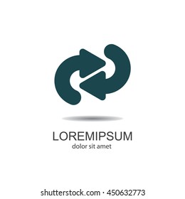 Web line icon. Circular arrows