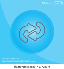 Web line icon. Circular arrows