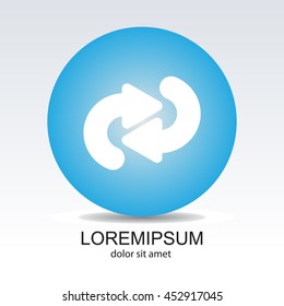 Web line icon. Circular arrows