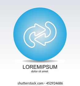 Web line icon. Circular arrows