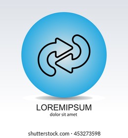 Web line icon. Circular arrows