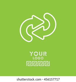 Web line icon. Circular arrows
