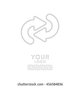 Web line icon. Circular arrows