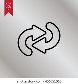 Web line icon. Circular arrows