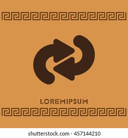 Web line icon. Circular arrows