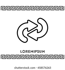 Web line icon. Circular arrows