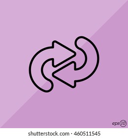 Web line icon. Circular arrows