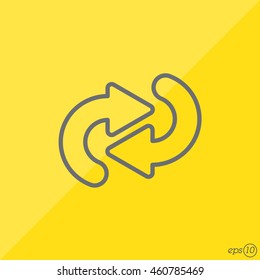 Web line icon. Circular arrows