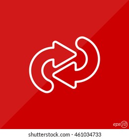 Web line icon. Circular arrows