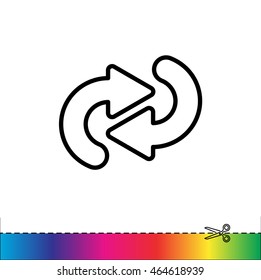 Web line icon. Circular arrows