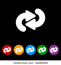 Web line icon. Circular arrows