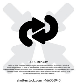 Web line icon. Circular arrows