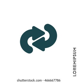 Web line icon. Circular arrows