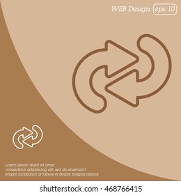 Web line icon. Circular arrows