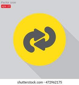 Web line icon. Circular arrows