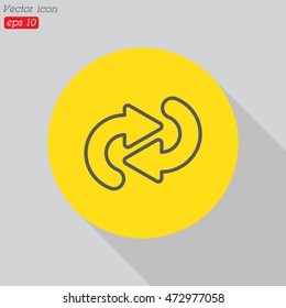 Web line icon. Circular arrows