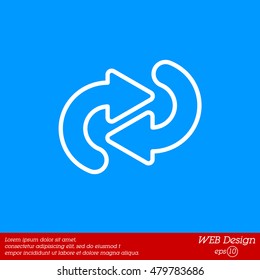 Web line icon. Circular arrows