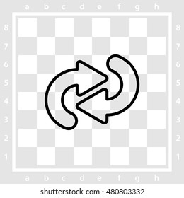 Web line icon. Circular arrows