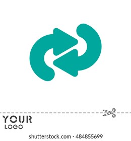 Web line icon. Circular arrows