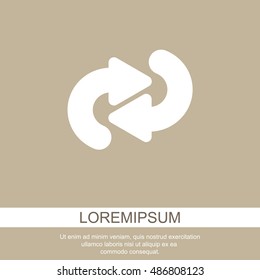 Web line icon. Circular arrows