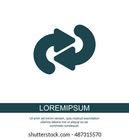 Web line icon. Circular arrows