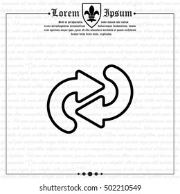 Web line icon. Circular arrows
