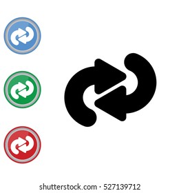 Web line icon. Circular arrows