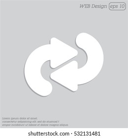 Web line icon. Circular arrows