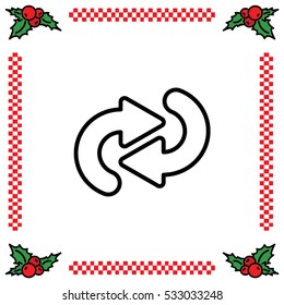 Web line icon. Circular arrows