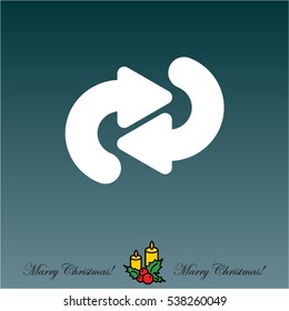 Web line icon. Circular arrows