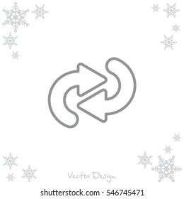 Web line icon. Circular arrows