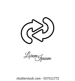 Web line icon. Circular arrows