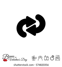Web line icon. Circular arrows
