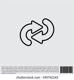 Web line icon. Circular arrows