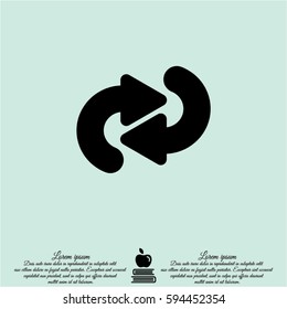Web line icon. Circular arrows