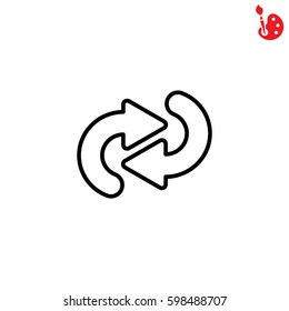 Web line icon. Circular arrows