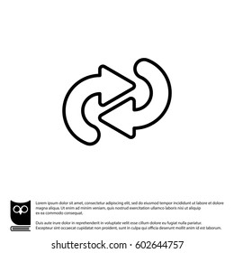 Web line icon. Circular arrows