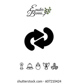 Web line icon. Circular arrows