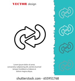Web line icon. Circular arrows