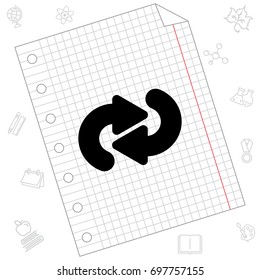 Web line icon. Circular arrows