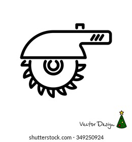 Web line icon. Circular saw