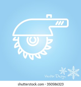 Web line icon. Circular saw