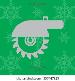Web line icon. Circular saw