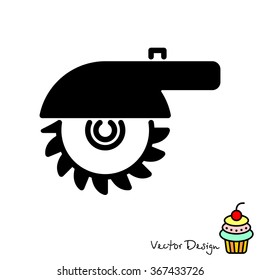 Web line icon. Circular saw